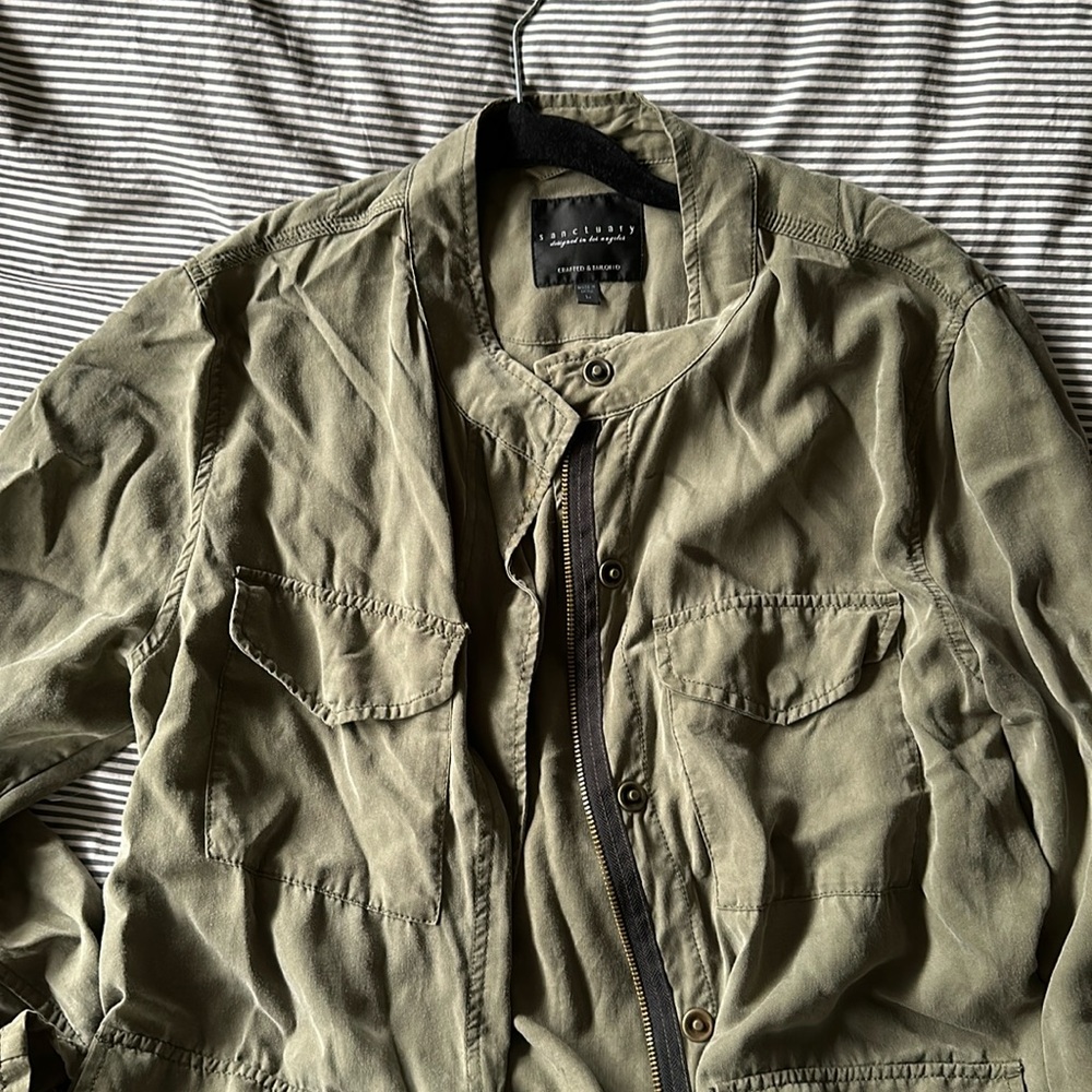 Sanctuary brand green jacket women’s size L